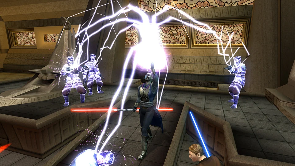 A Force-powered battle in Knights of the Old Republic II