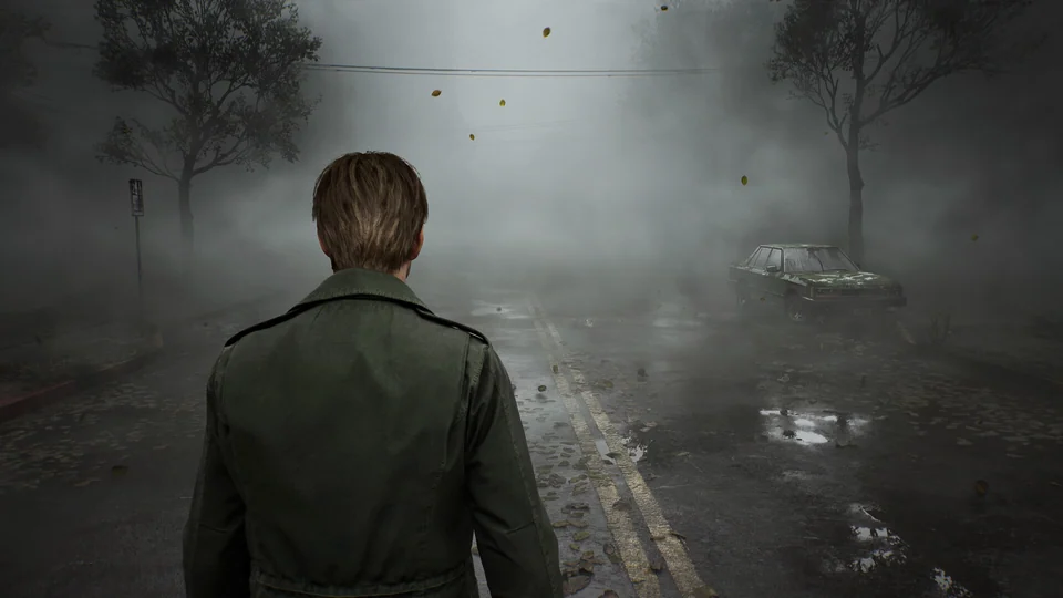 Official gameplay screenshot of James Sunderland in Silent Hill 2