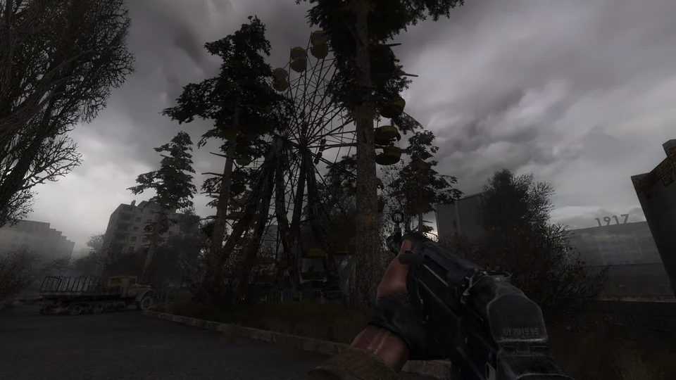 The abandoned Ferris wheel in the STALKER Zone