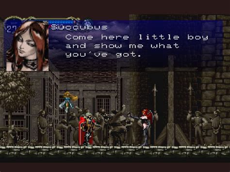 Alucard exploring the castle in Castlevania: Symphony of the Night