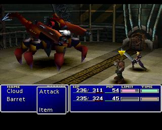 Final Fantasy VII party exploring the game world