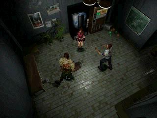 Leon Kennedy navigating a tense scene in Resident Evil 2